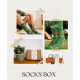 Three Pairs Men's Socks, camper van pattern Mid-Calf Socks
