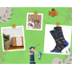 Mens Fishing Them Socks in a Gift Box with novelty keyring