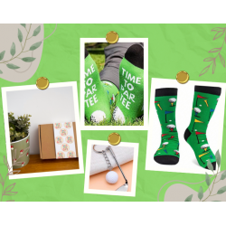 Mens Novelty Goft Socks and Keyring in a Gift Box