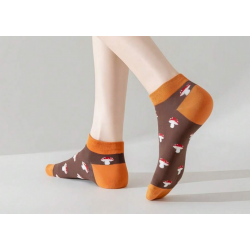 Ladies Socks with fun mushroom design in a gift box