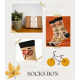 Mens fun Bike pattern socks in a gift box