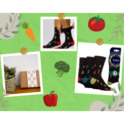 Mens RHS Gentle Grip Socks Jacquard Vegetables
