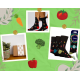 Mens RHS Gentle Grip Socks Jacquard Vegetables